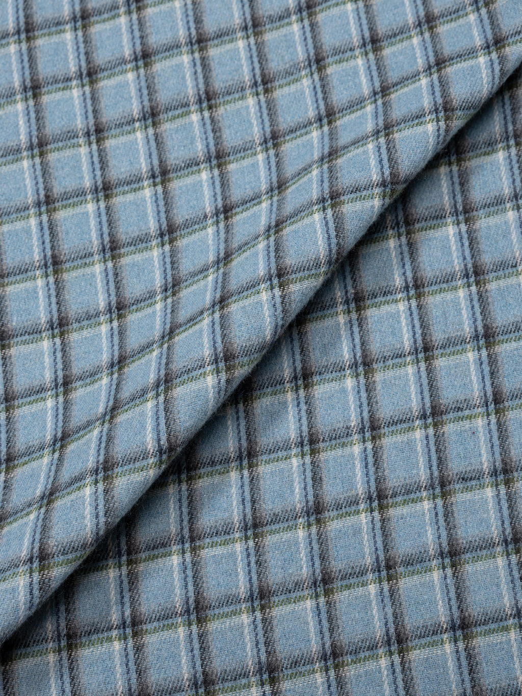 Low Classic Oversized Flannel Shirt Blue Check