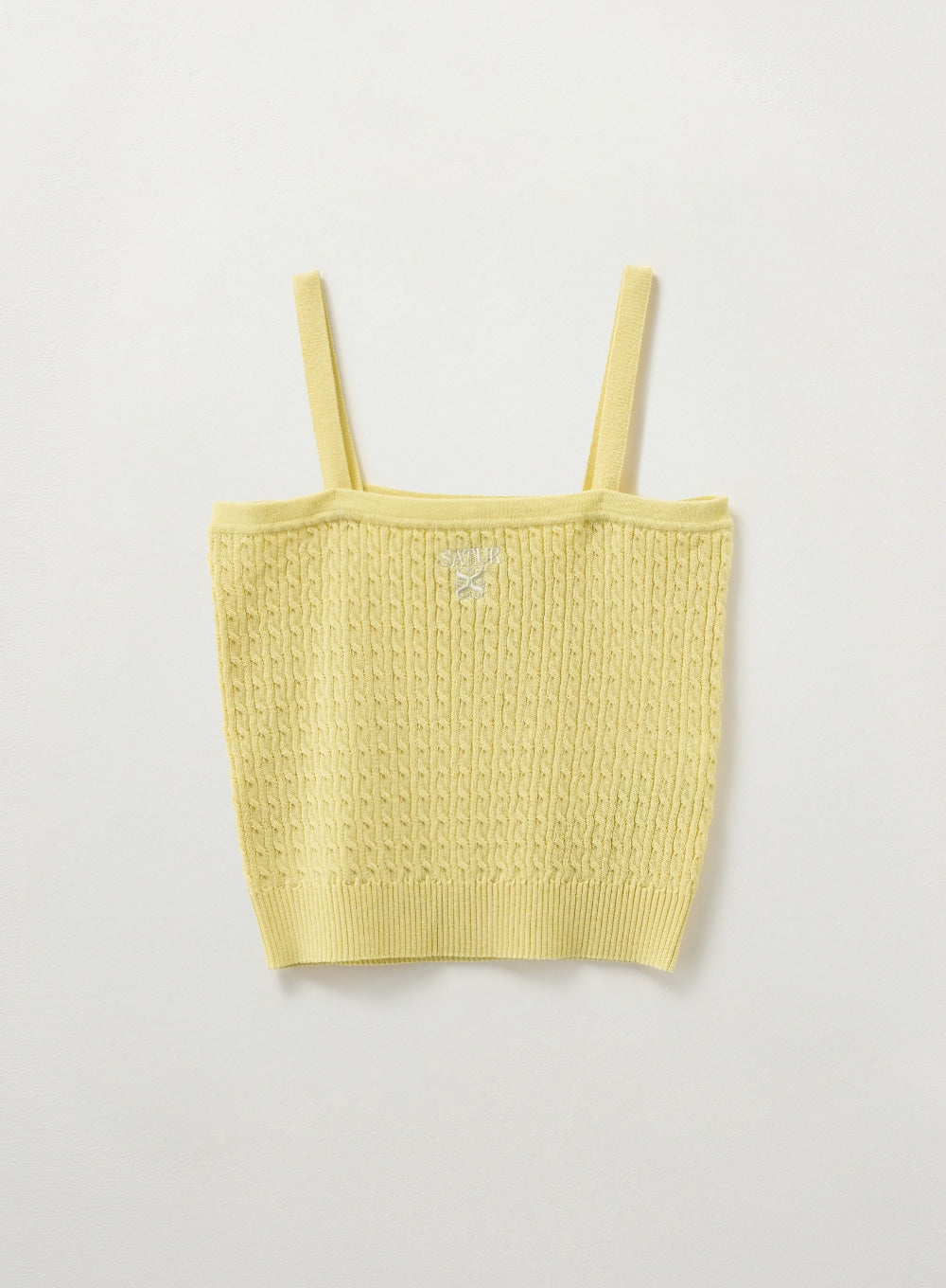 [satur] (W) Cable Knit Camisole - Yellow