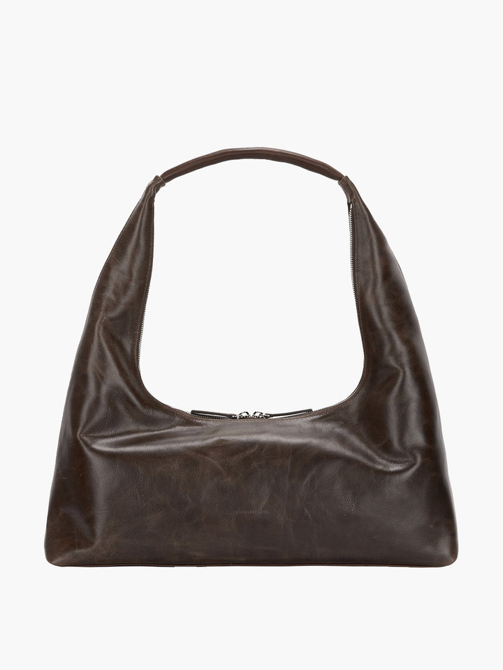 Margesherwood Hobo Large washed brown pull-up