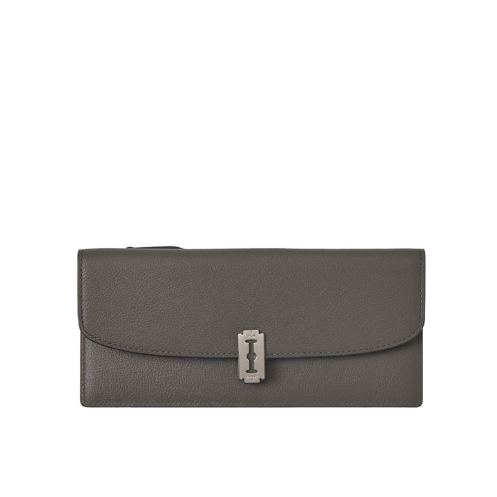 Vunque Semi Lune Zipper Long Wallet Slate Khaki
