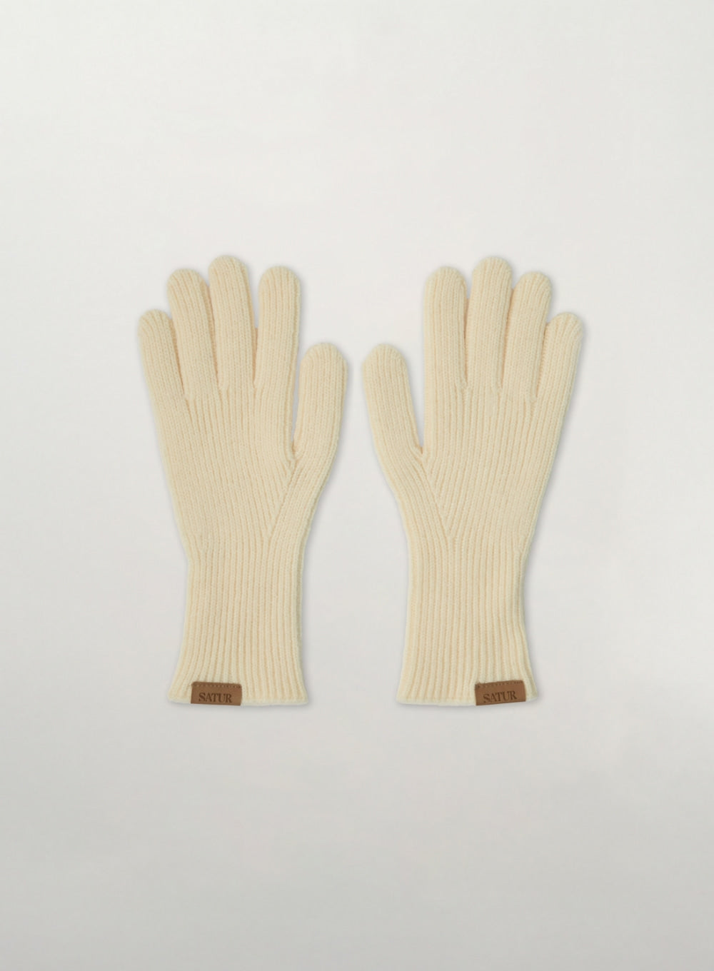 [satur] Classic Knit Gloves - Cream