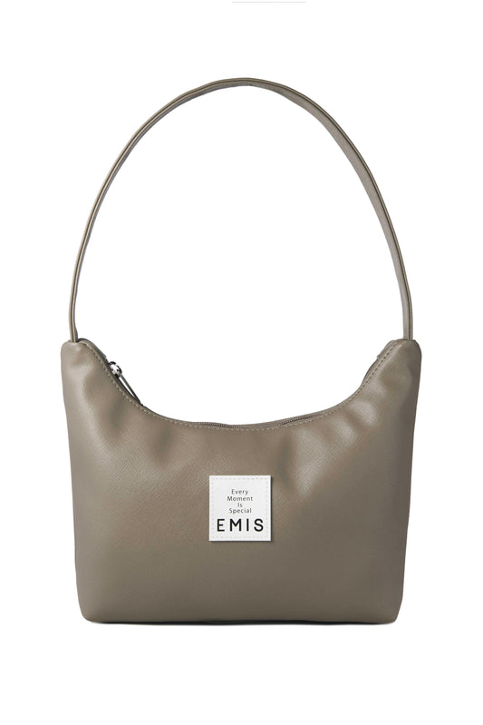 LEATHER HOBO BAG-BROWN