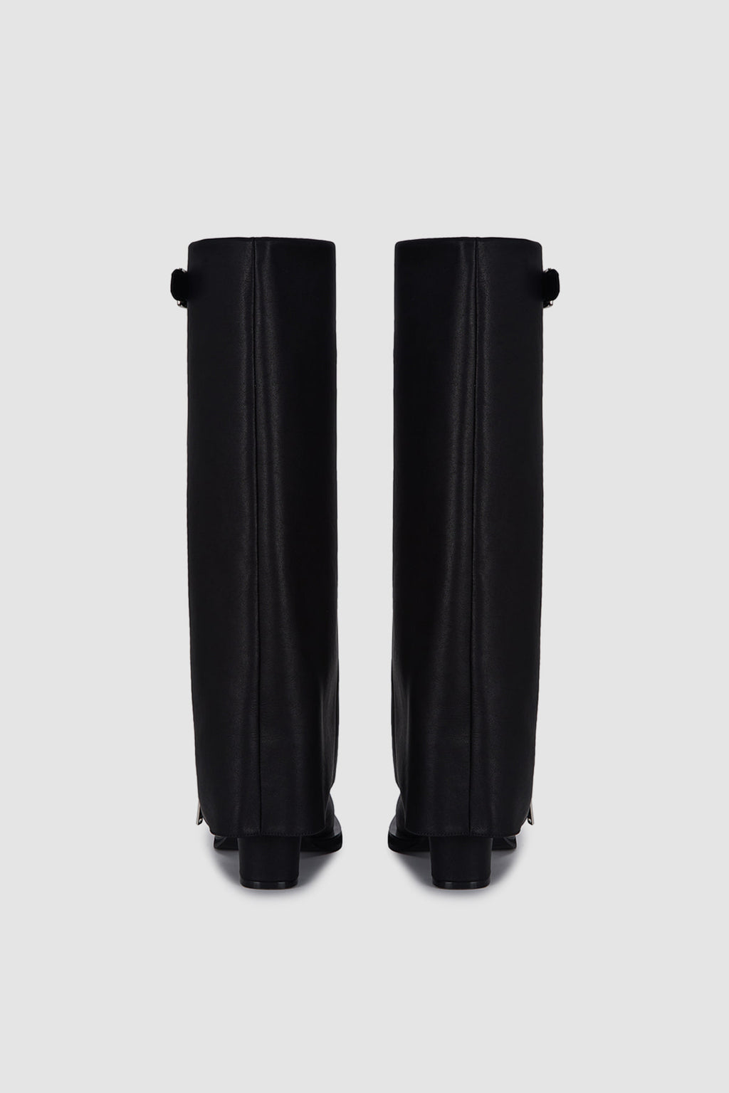 [matinkim] Zipper Point Middle High Boots IN Black