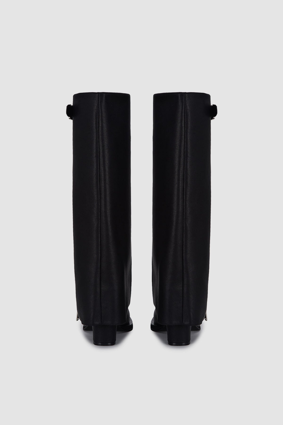 [matinkim] Zipper Point Middle High Boots IN Black