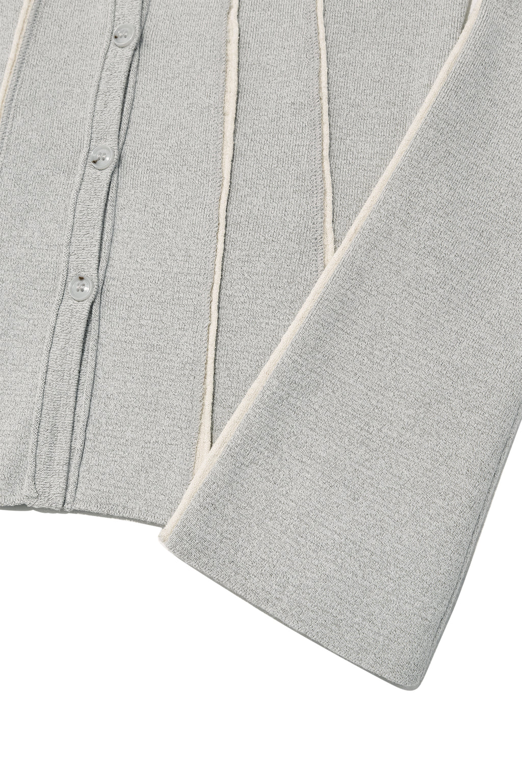 [matinkim] CUT LINE SLIM CARDIGAN IN GREY