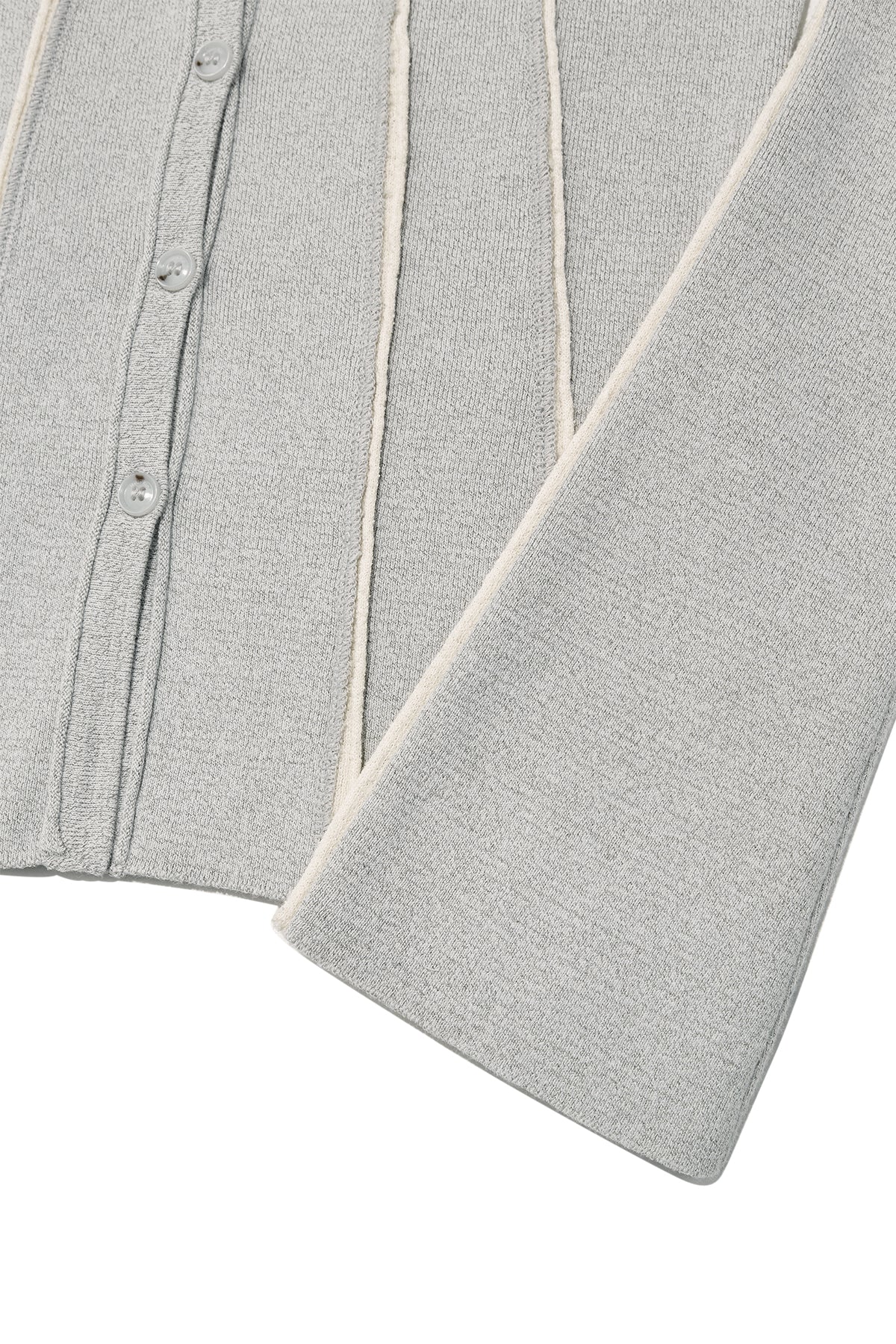 [matinkim] CUT LINE SLIM CARDIGAN IN GREY