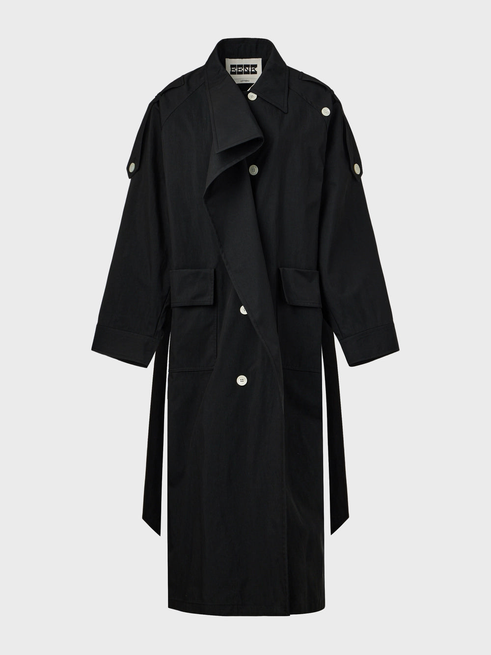 EENK Relaxed Trench Coat - Black