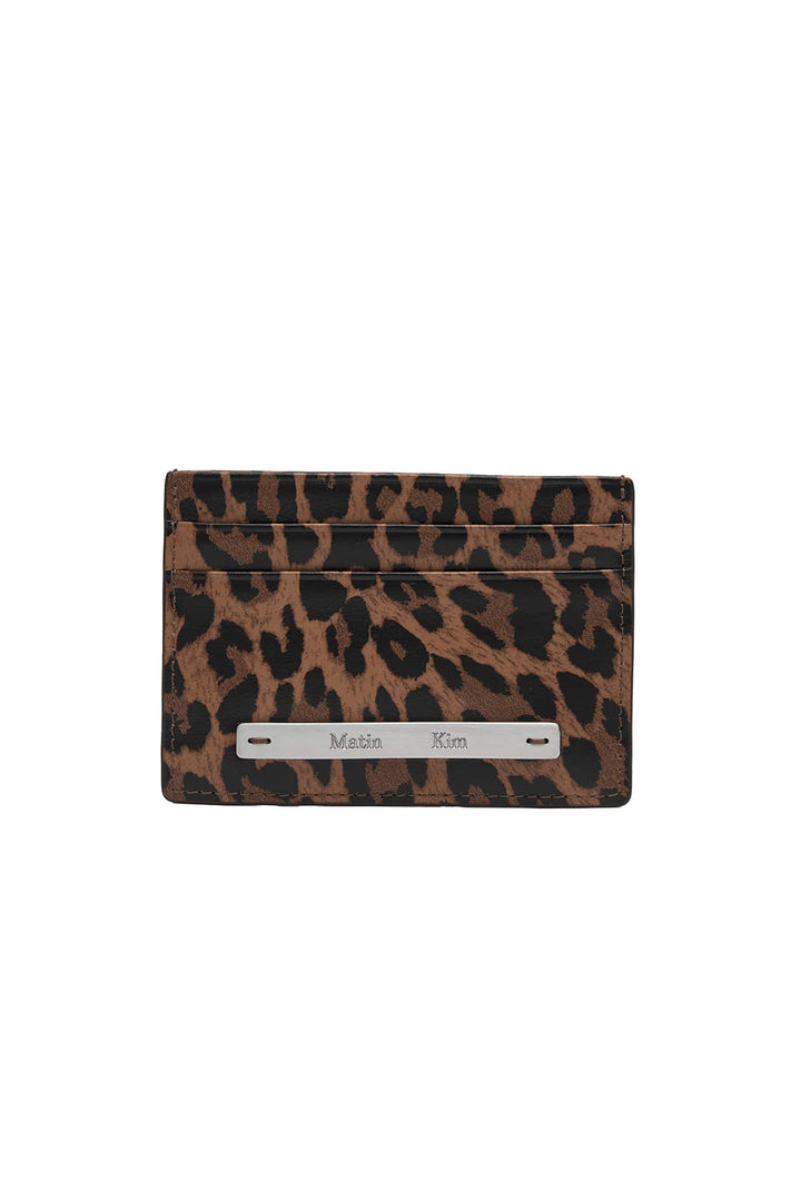 Matinkim Leopard Vintage Card Wallet IN Brown