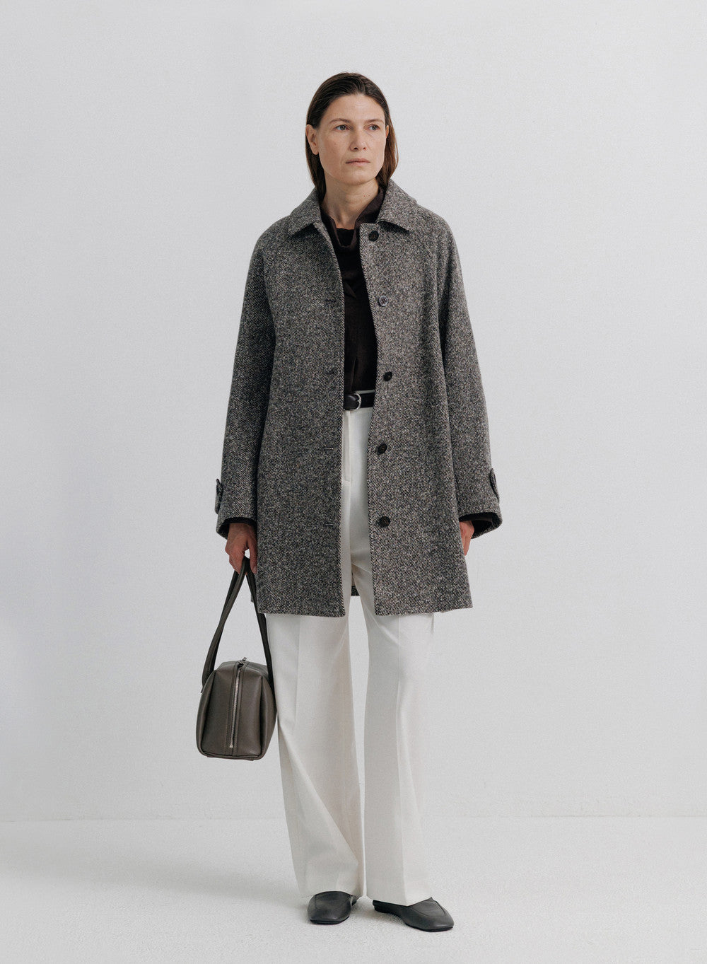 Kindersalmon Freya Wool Coat Melange
