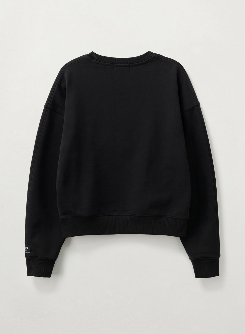 [satur] (W) Classic Logo Crop Sweatshirt - Black Pink