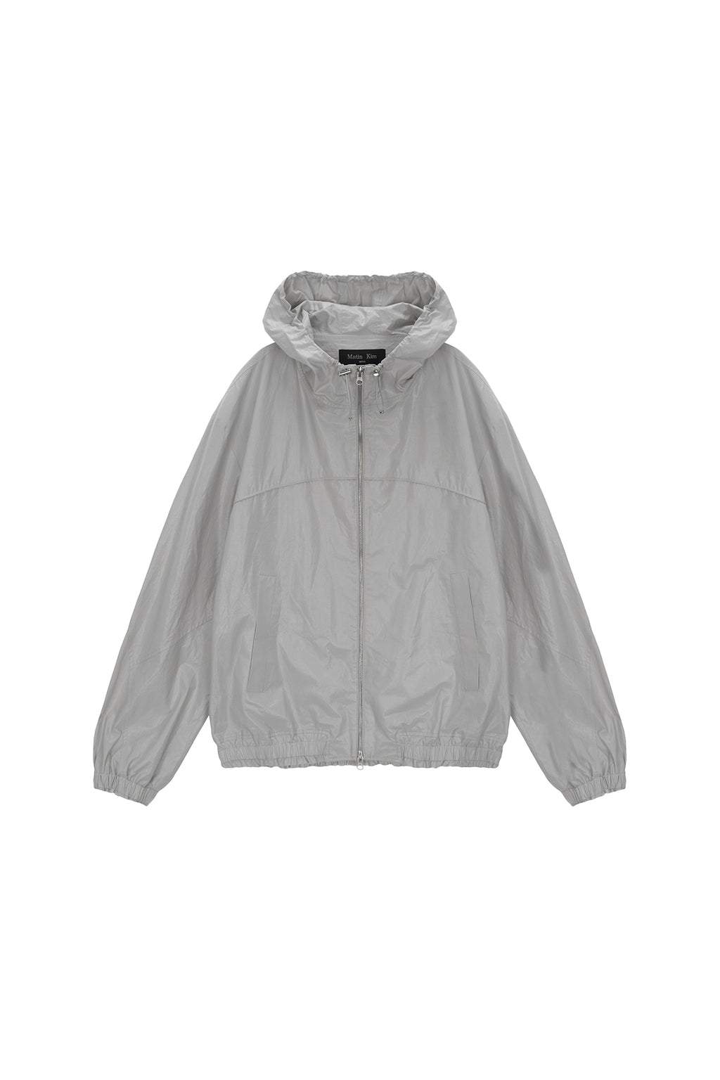 Matinkim Matin High Neck Coating Hoody Jumper For Men IN Light Grey