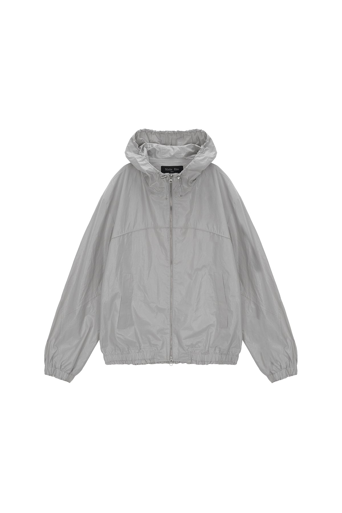 Matinkim Matin High Neck Coating Hoody Jumper For Men IN Light Grey
