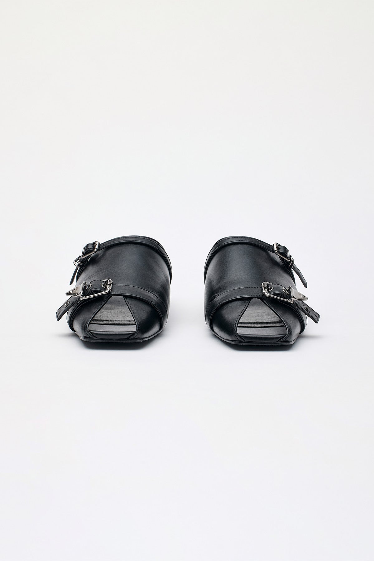 Matinkim Open Toe Strap Mule IN Black