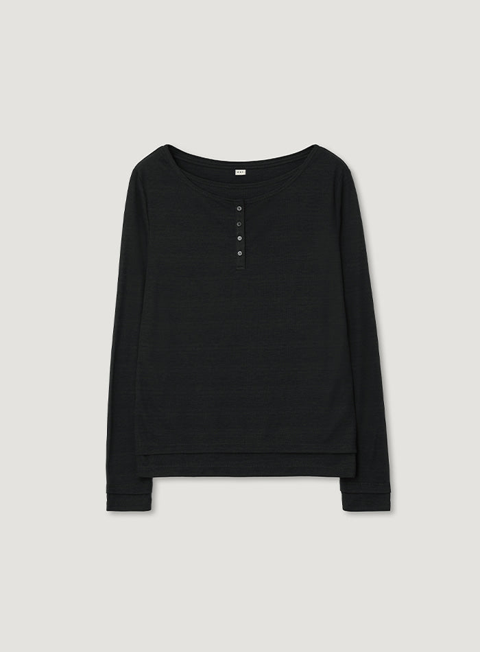 Mango Maniplease Eez Layered Tee Charcoal