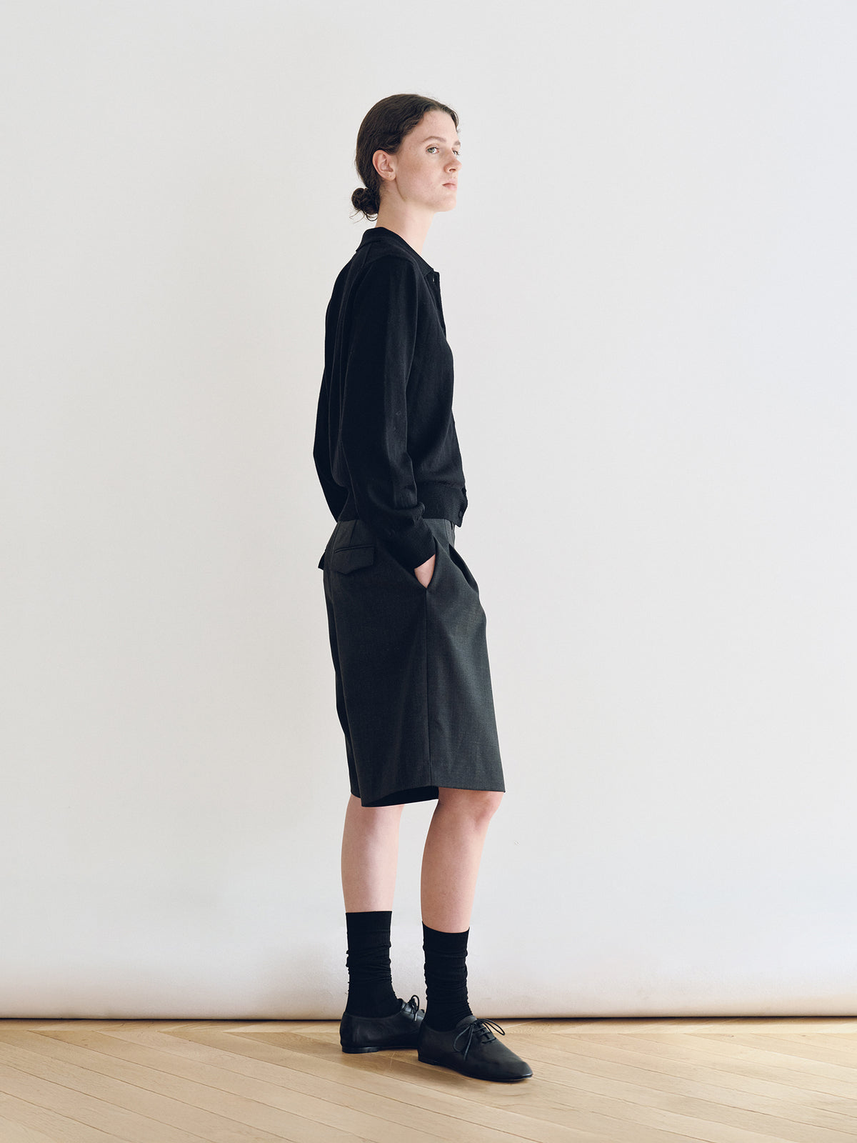 Nothing Written Calm Derby Shoes (Black)
