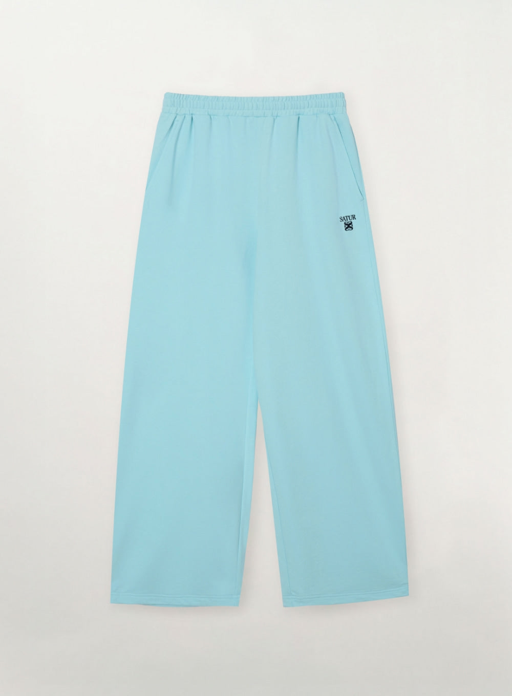 [satur] (W) Loren Small Logo Light Weight Sweatpants - Sky Blue