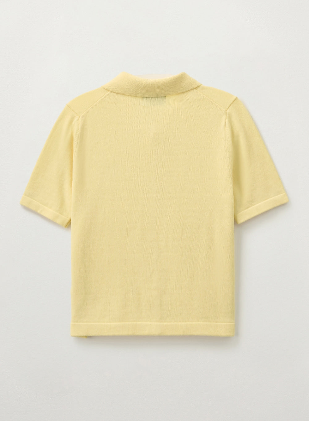 [satur] (W) Basic Cotton Collar Half Cardigan - Yellow