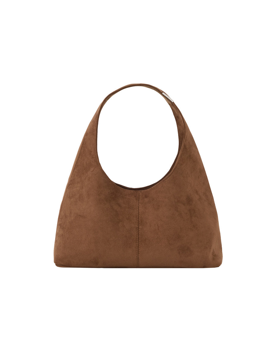 GLOWNY G Leather Half Shoulder Bag (Mocha)