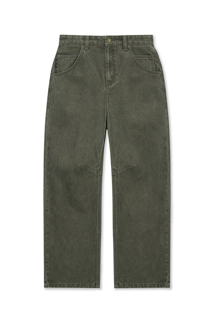 Matinkim Dart Point Denim Pants IN Khaki