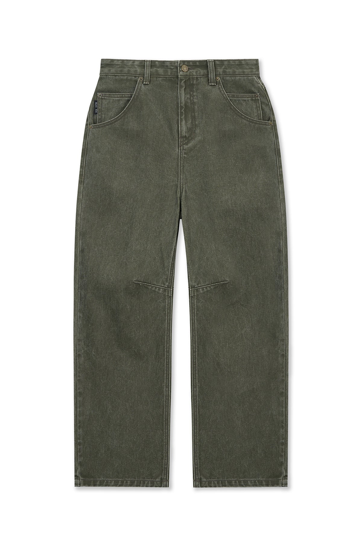 [matinkim] Dart Point Denim Pants IN Khaki