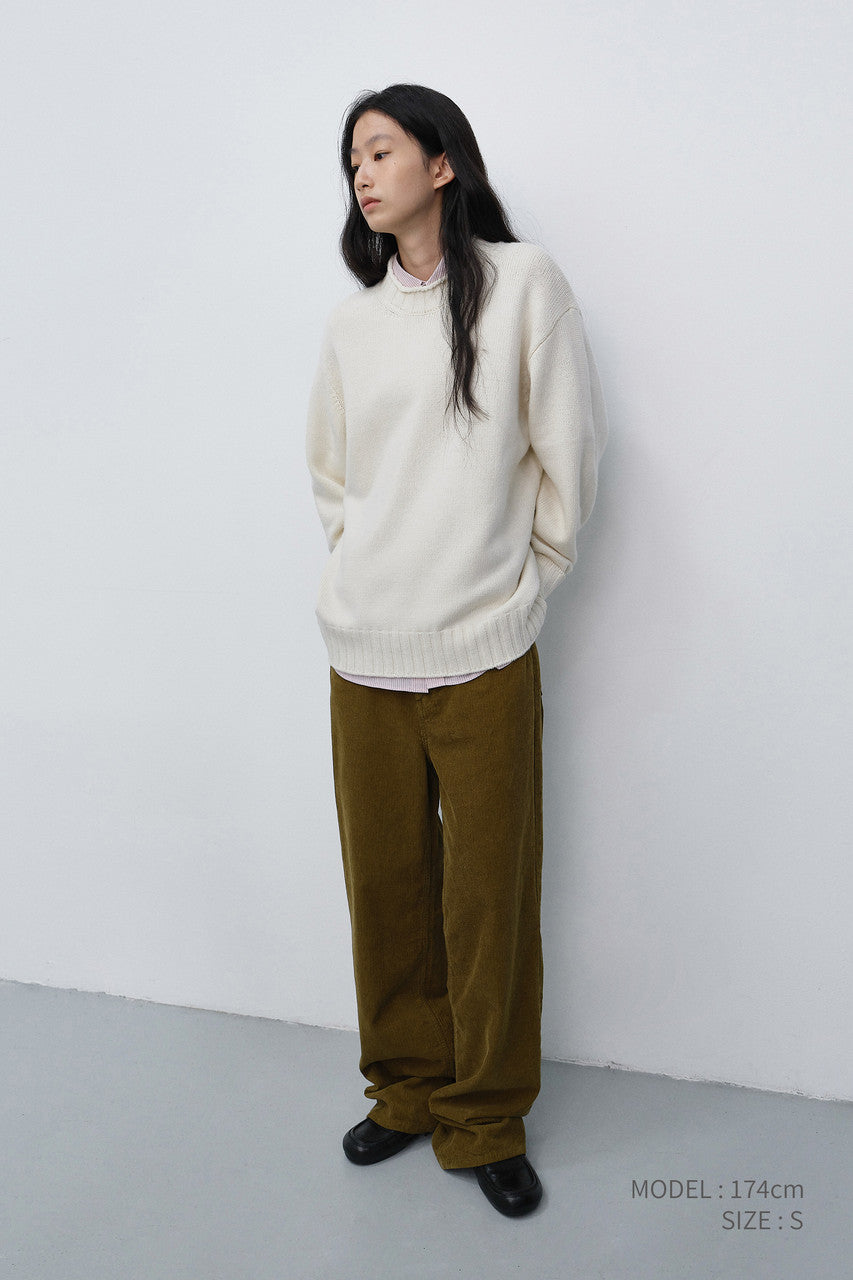 Dunst 90S Wide Corduroy Jeans Olive Green