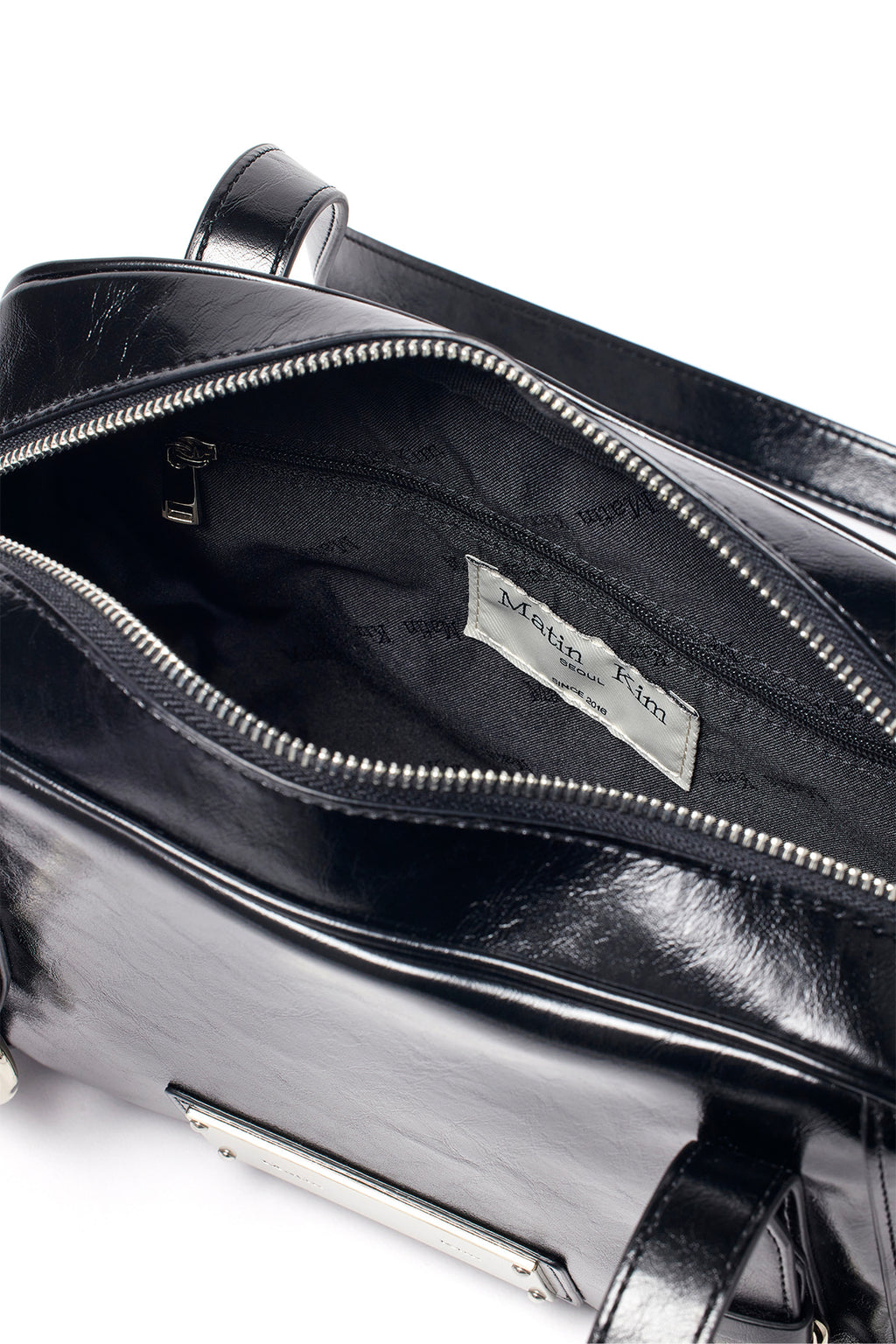 Matinkim Biker Detail Square Shoulder Bag IN Black