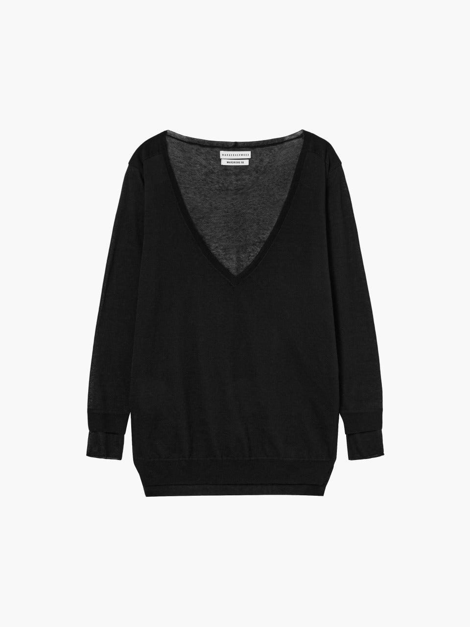 Margesherwood Deep V-Neck Pullover black