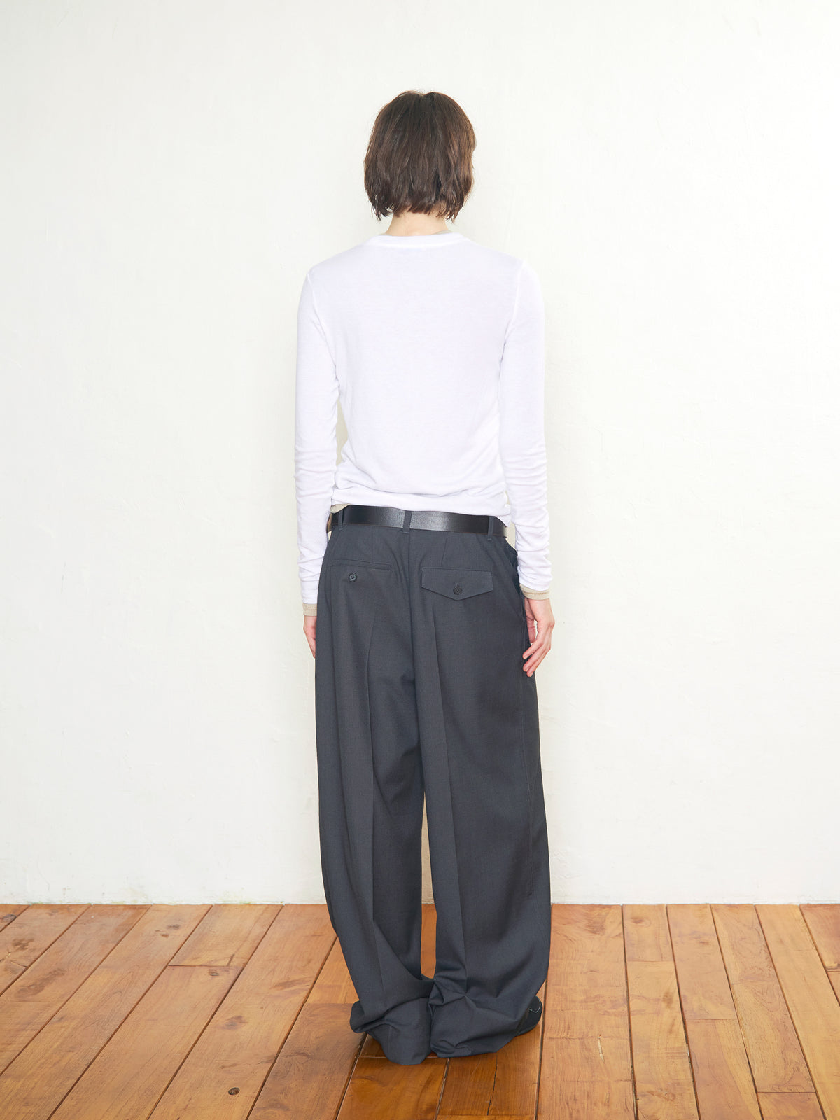 Low Classic Lc Wool Jersey T-Shirt Off White