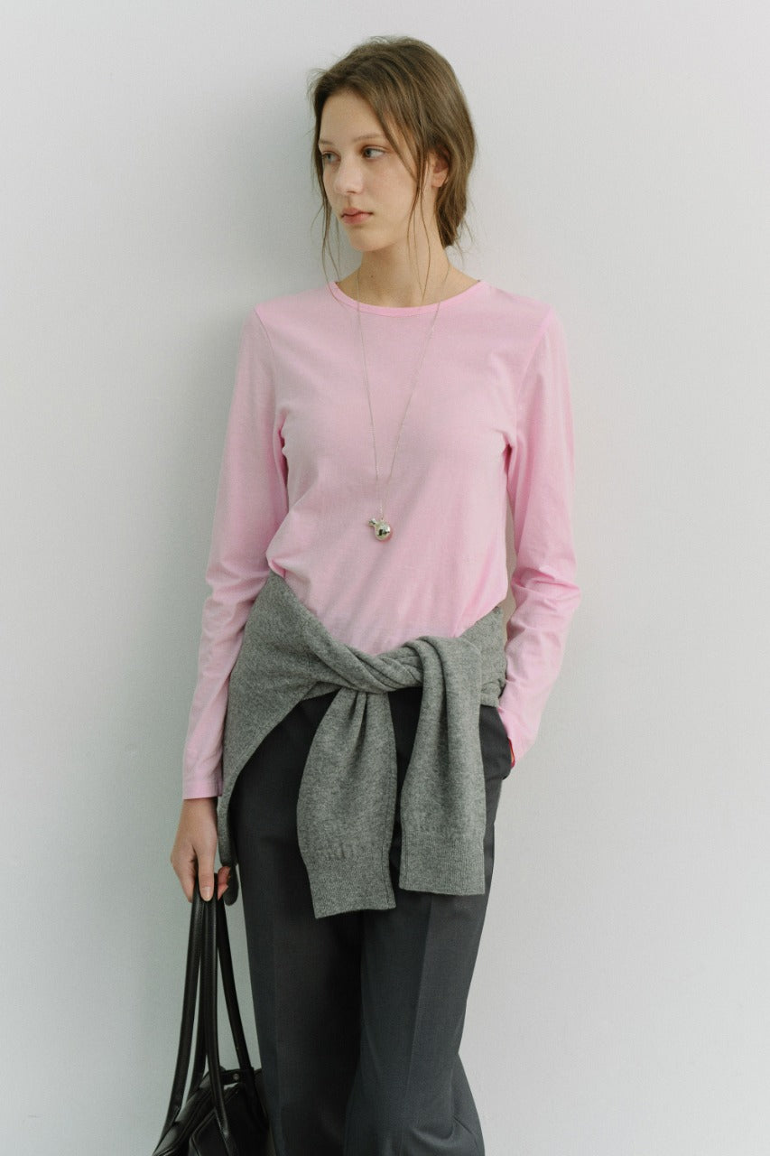 Dunst Essential Crew-Neck T-Shirt Pink