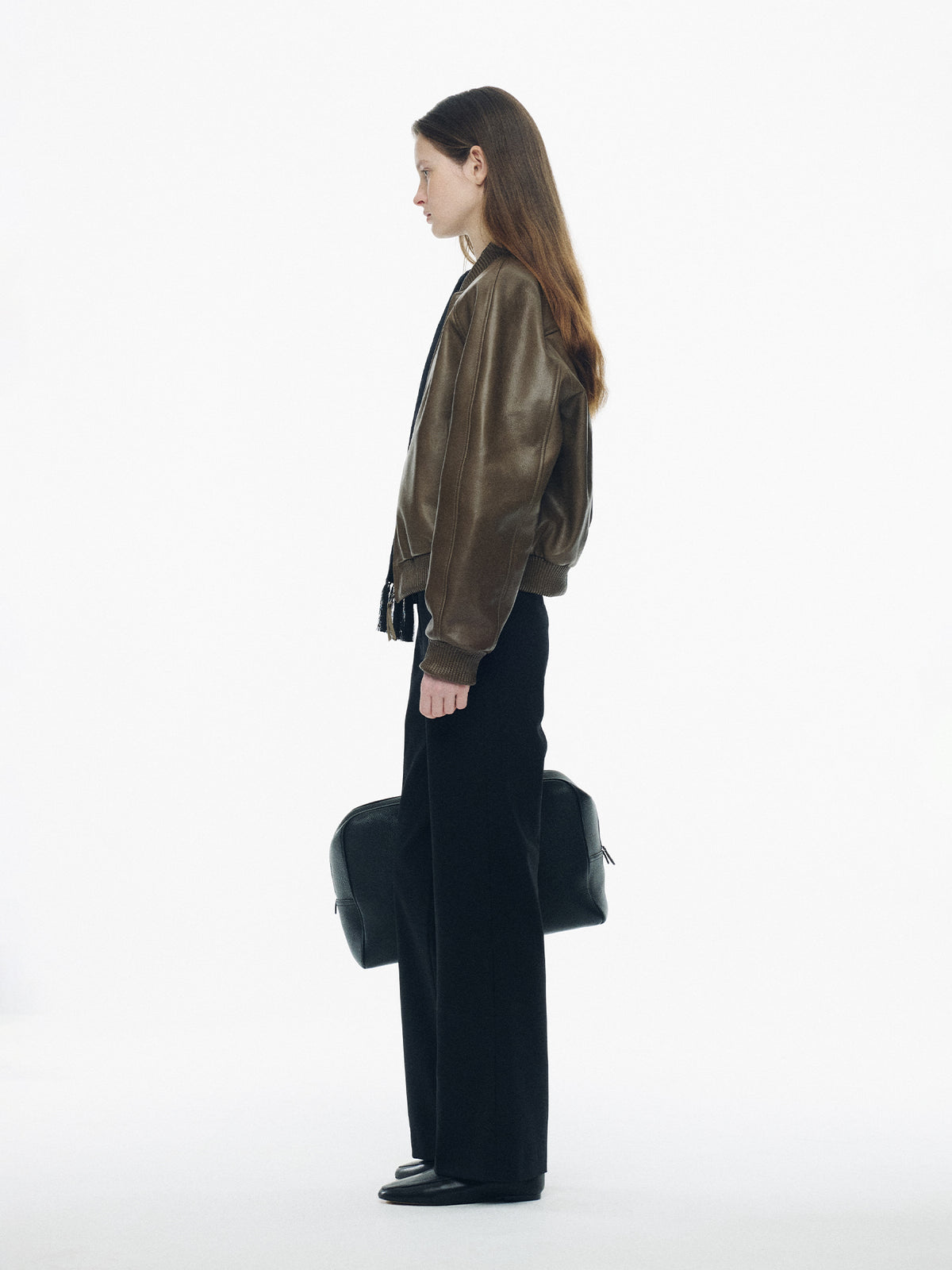 Nothing Written Roche lambskin bomber jacket (Olive)