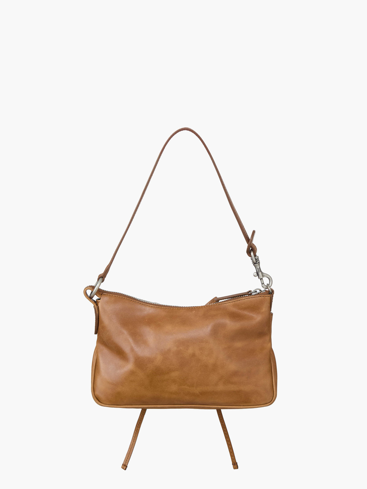 Margesherwood Ribbon Pochette saddle brown pull-up