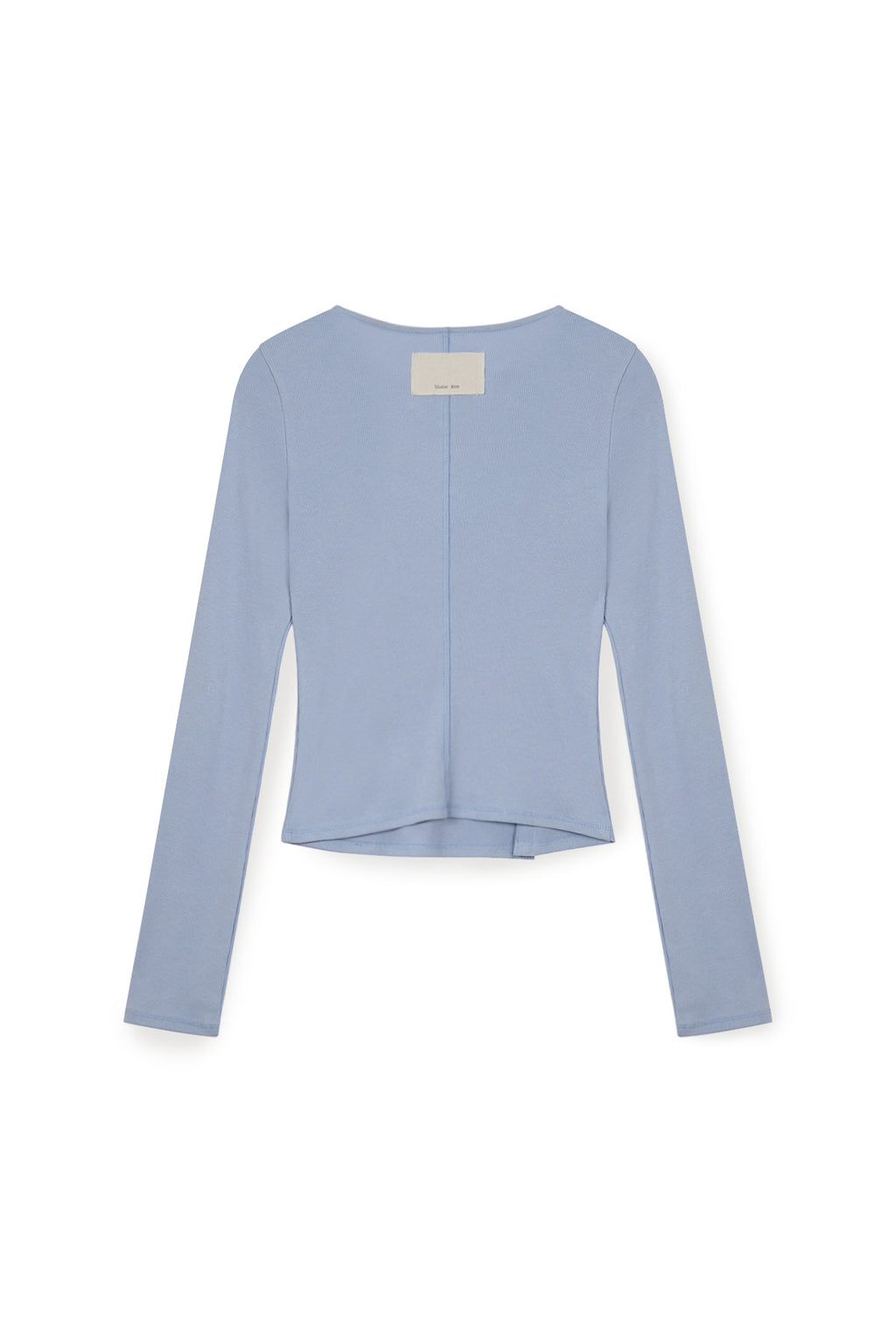[matinkim] SNAP DETAIL SLIM TOP IN LIGHT BLUE