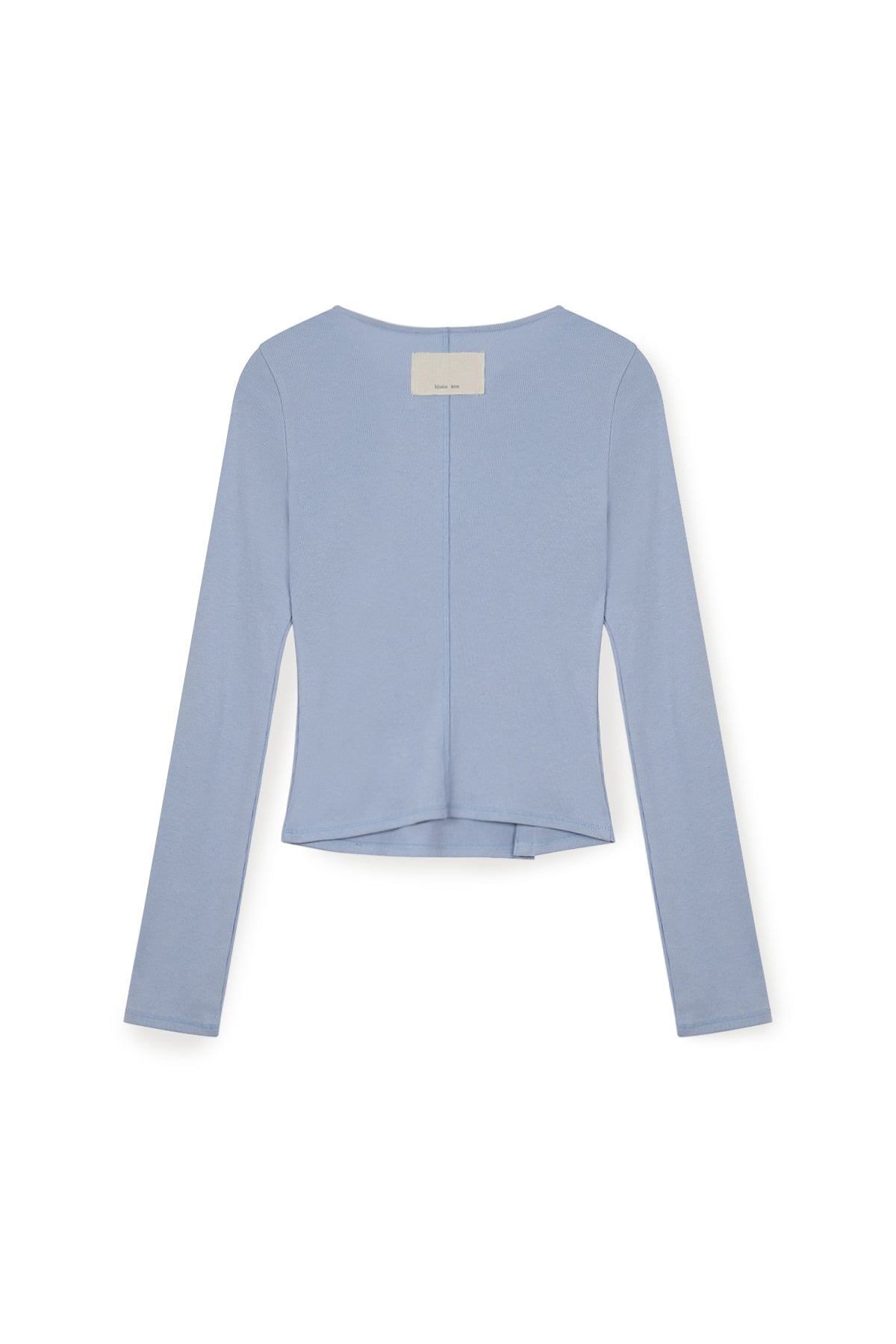 [matinkim] SNAP DETAIL SLIM TOP IN LIGHT BLUE