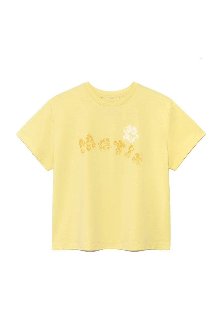 Matinkim Bubbly Graphic Printing Top IN Light Yellow