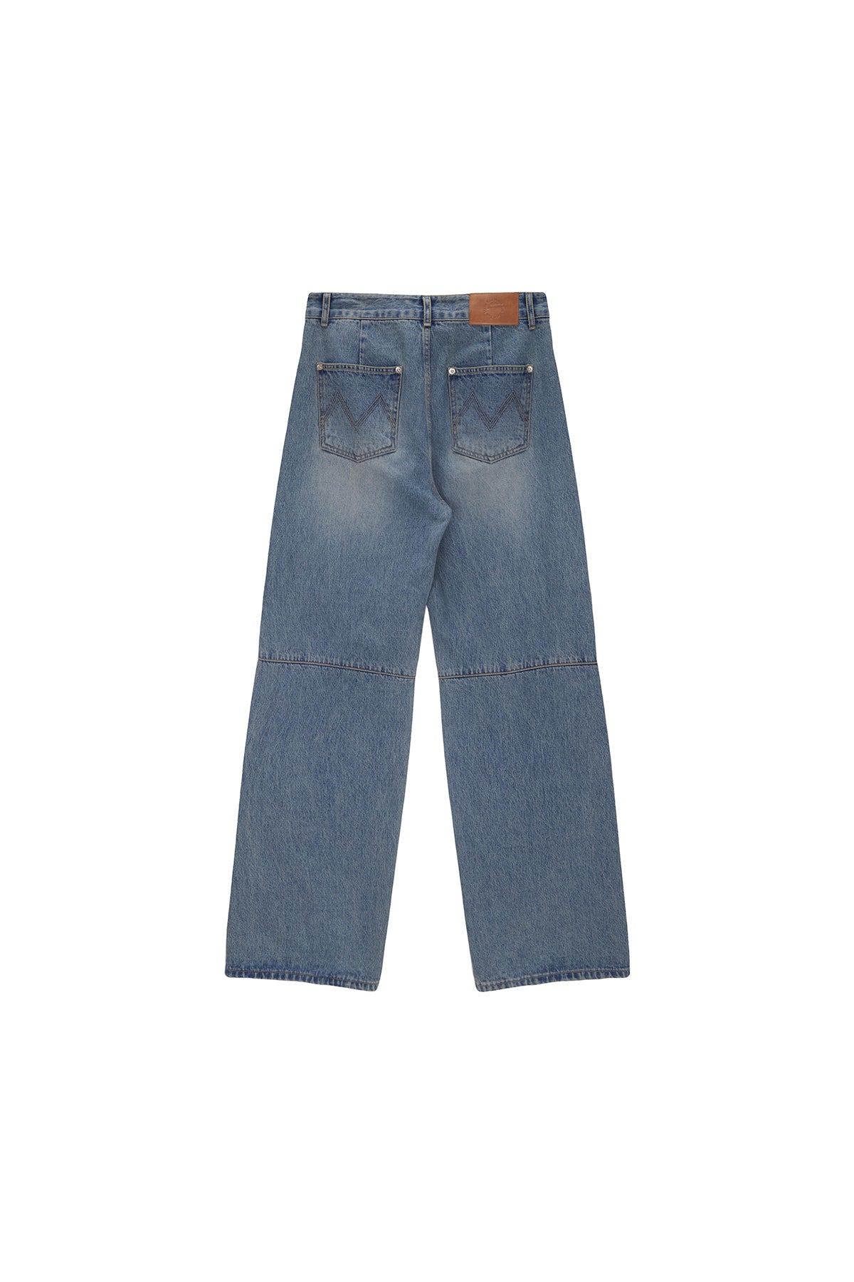 [matinkim] SIDE WASHED DENIM PANTS IN BLUE