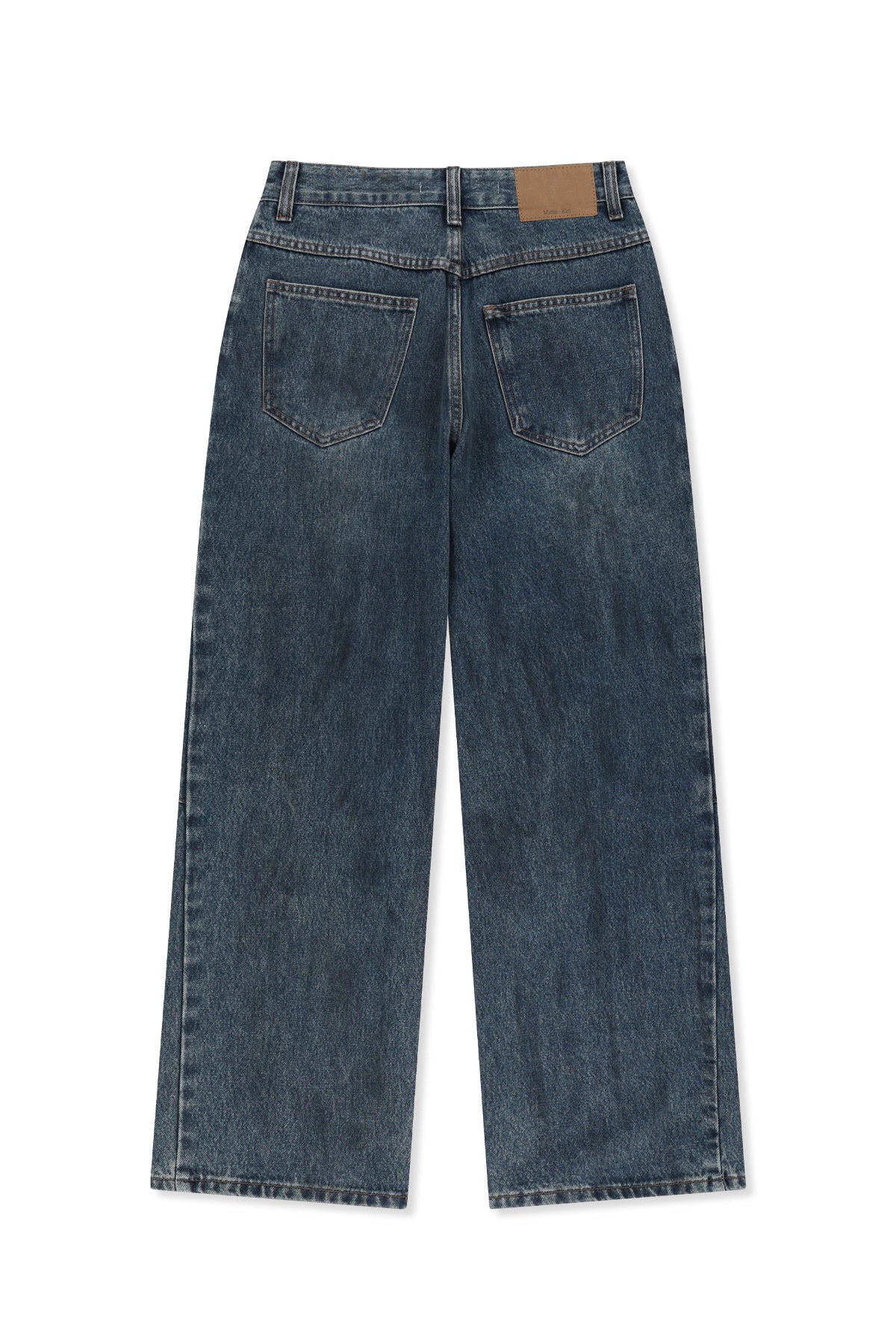 Matinkim Curved Seam Straight Denim Pants IN Blue