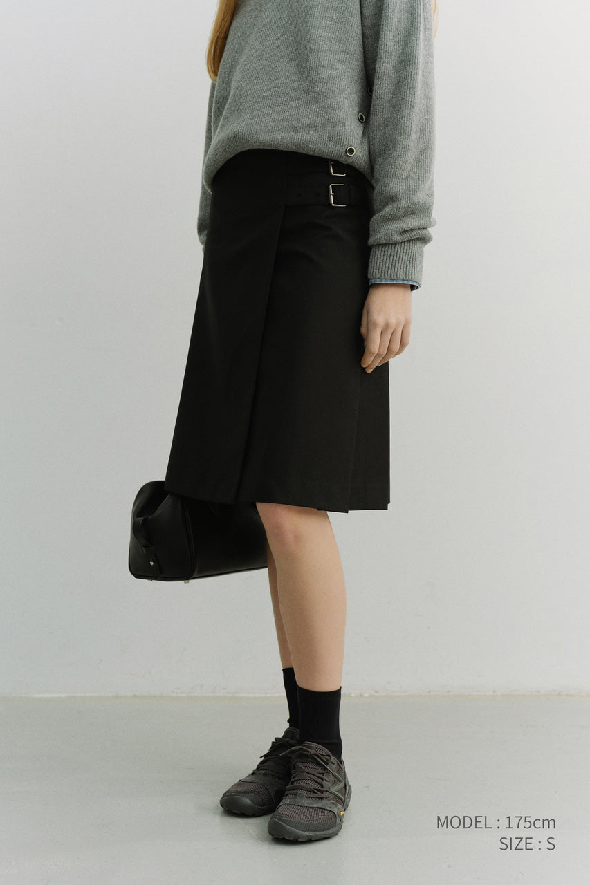 Dunst Pleats Midi Skirt Black