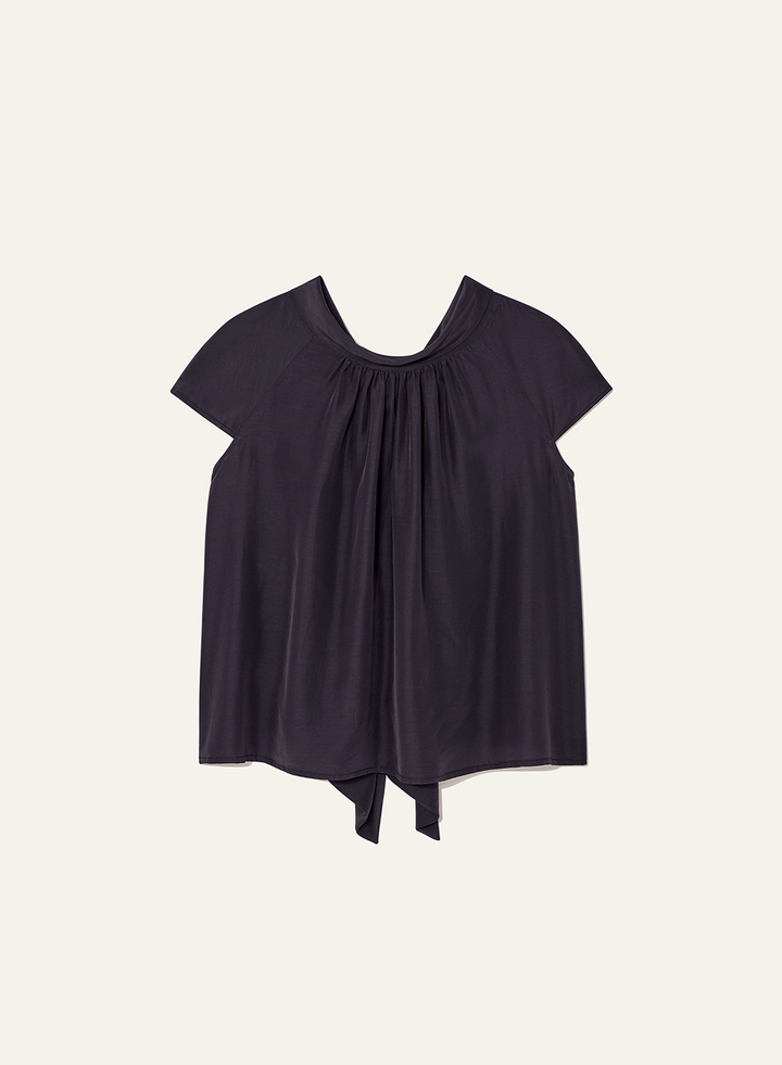 Kindersalmon Gather Blouse Dark-Navy
