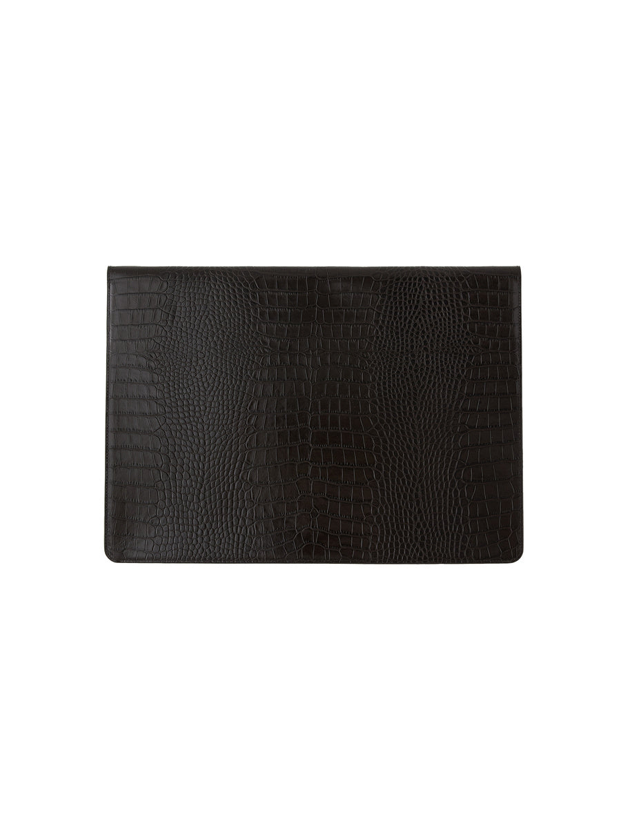 GLOWNY G Crack Leather Laptop Case 16 (Dark Brown)