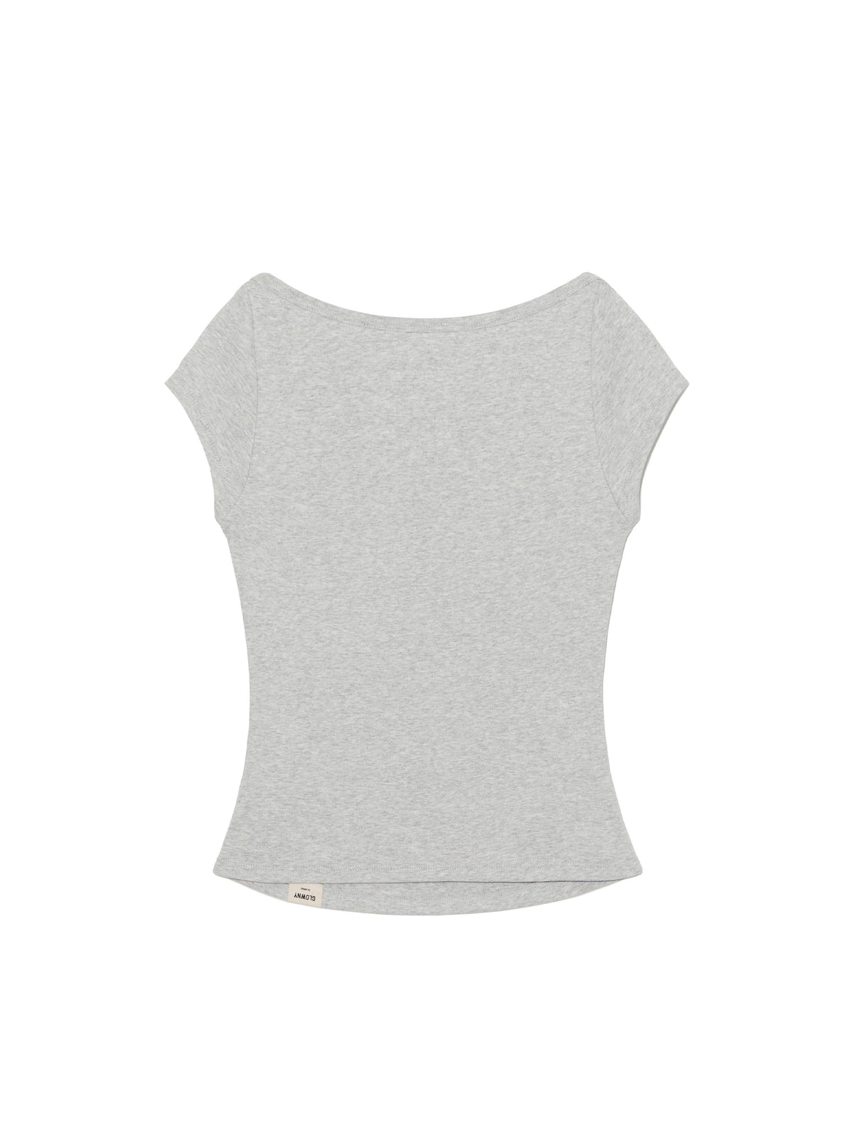 GLOWNY G Classic Boat Neck Tee (Melange Gray)