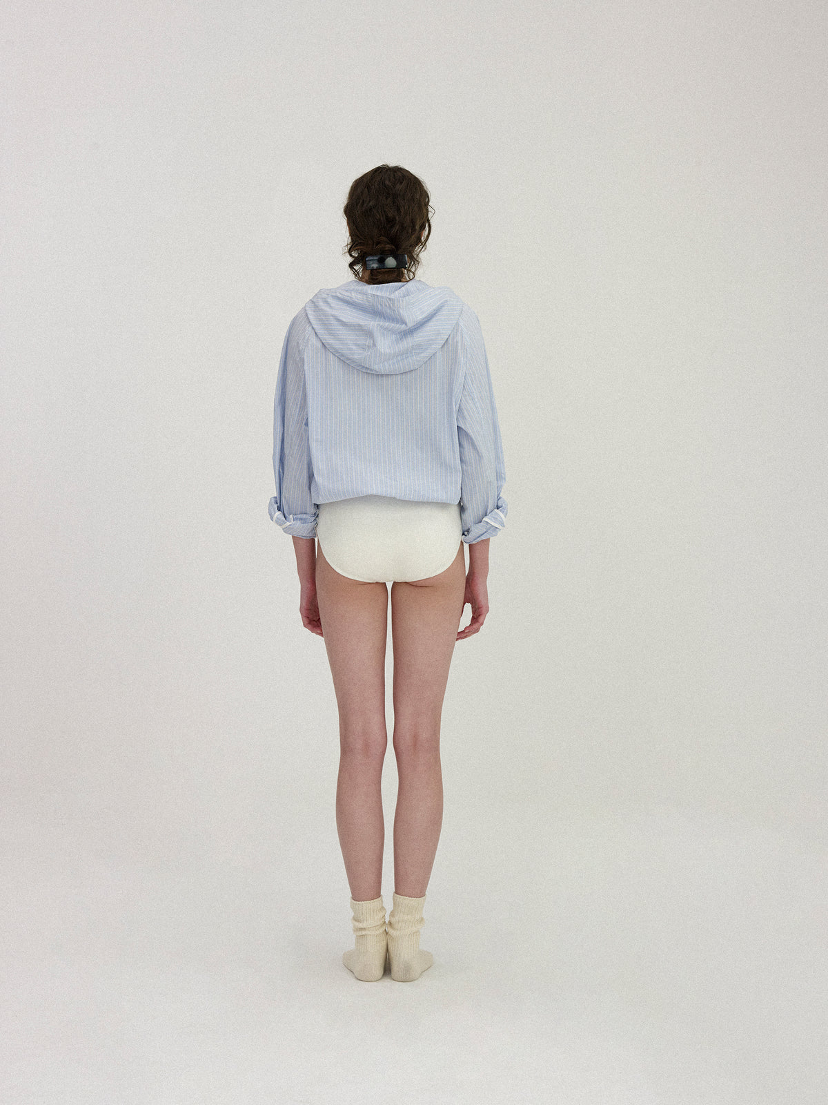 Nothing Written Castel hoodie anorak (Blue stripe)