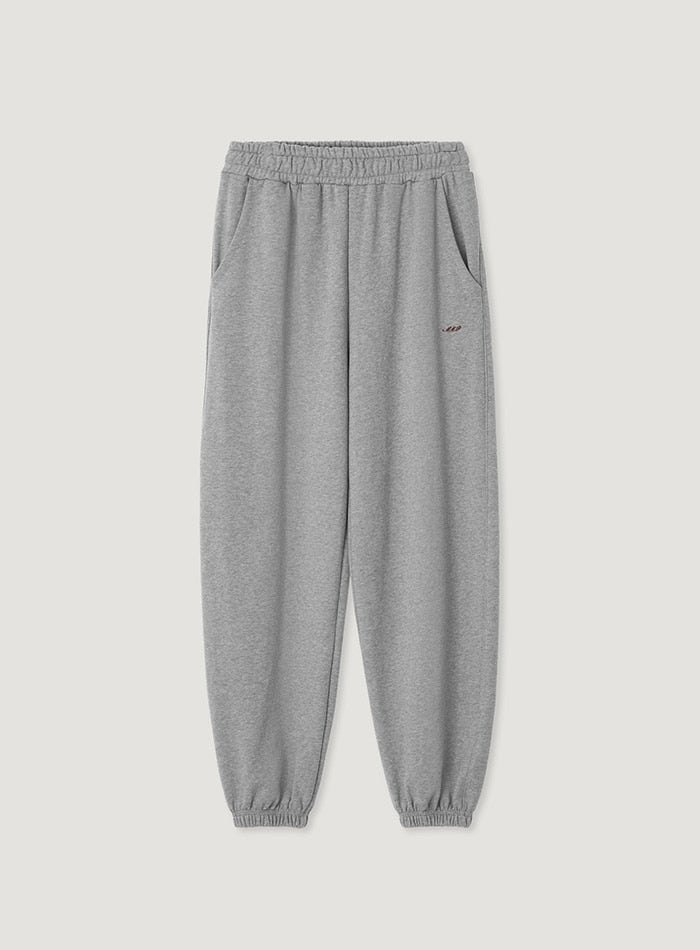 Mango Maniplease Notie Jogger Pants Melange Grey