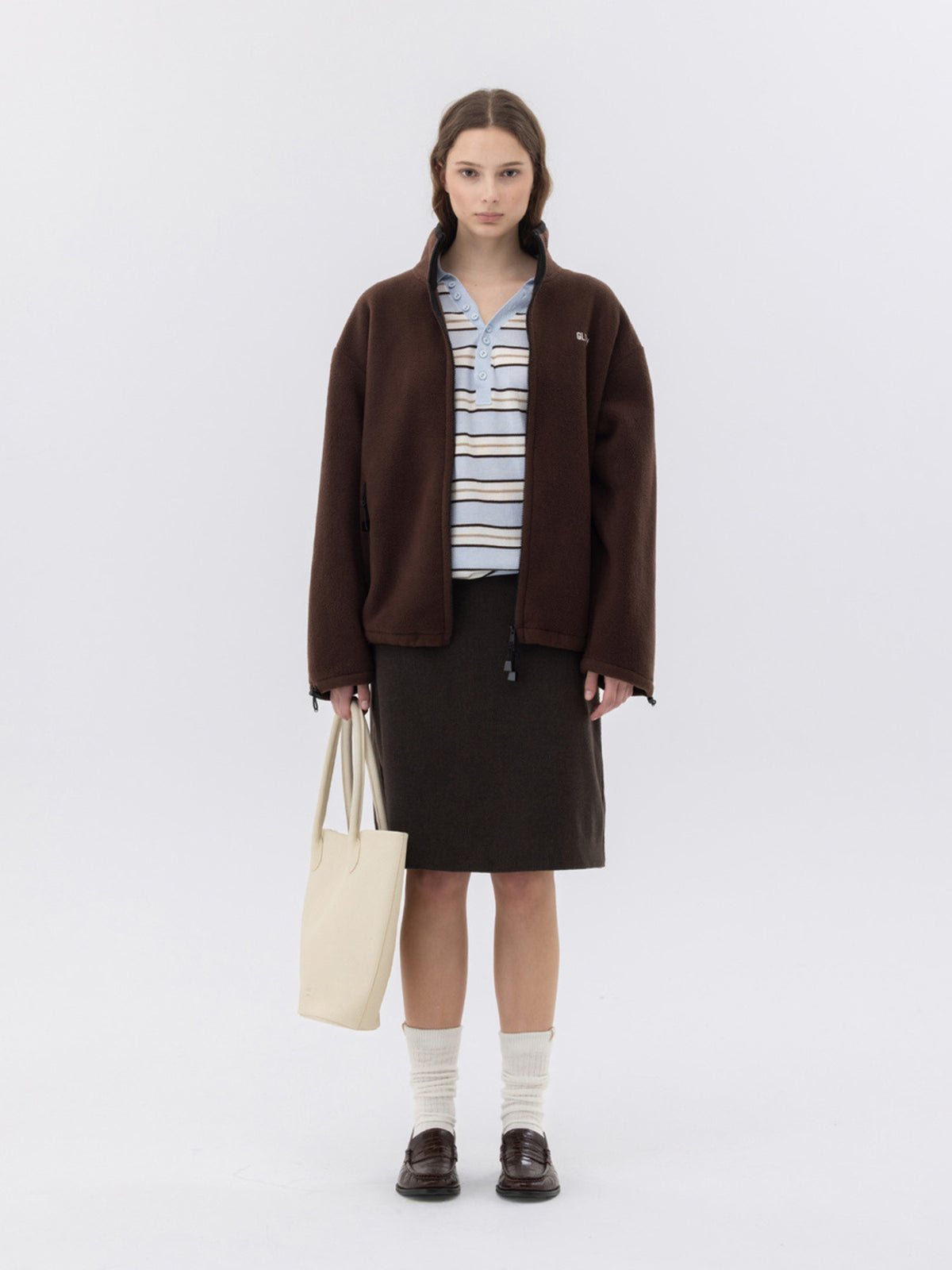 GLOWNY G Monica Midi Skirt (Dark Brown)