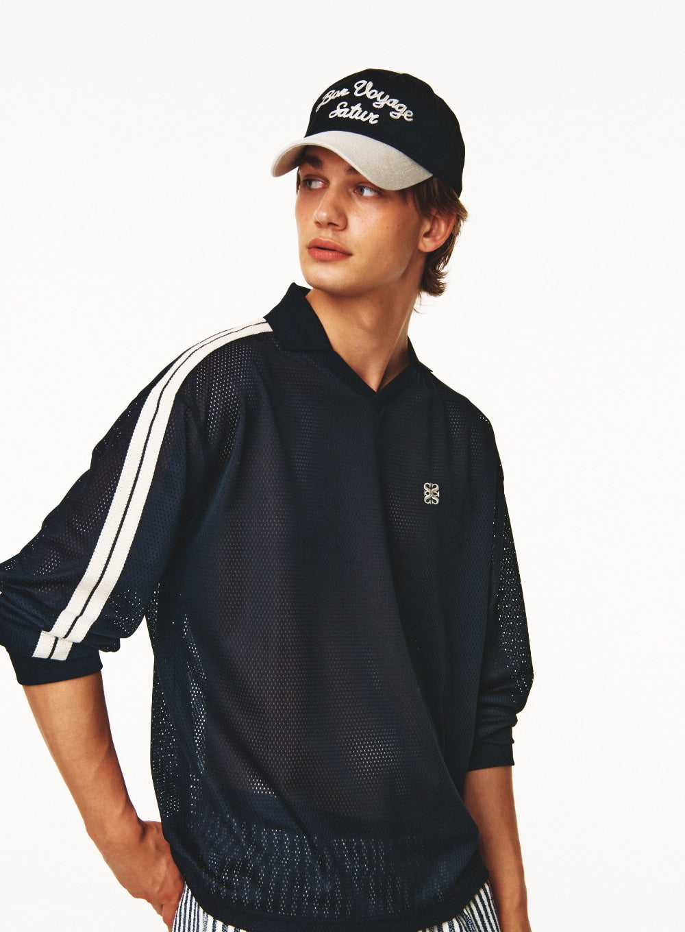 [satur] Lausanne Mesh Football Shirt - Black