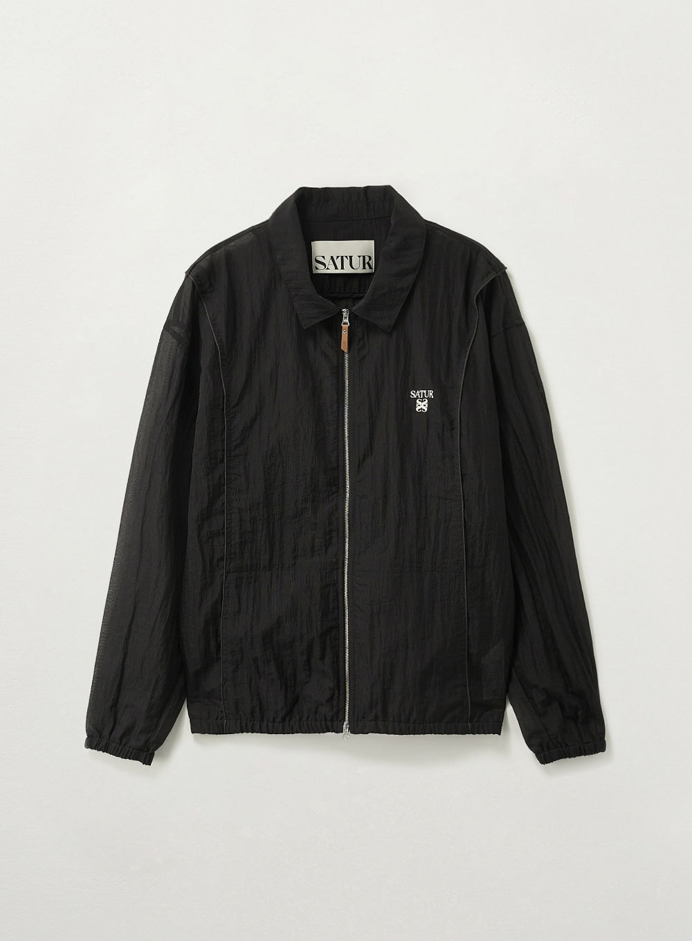 Satur Ripstop Piping Nylon Jacket - Black