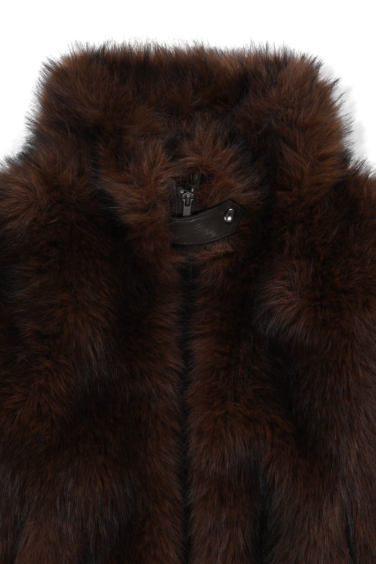 Matinkim Tab Detail Fur Jumper IN Brown