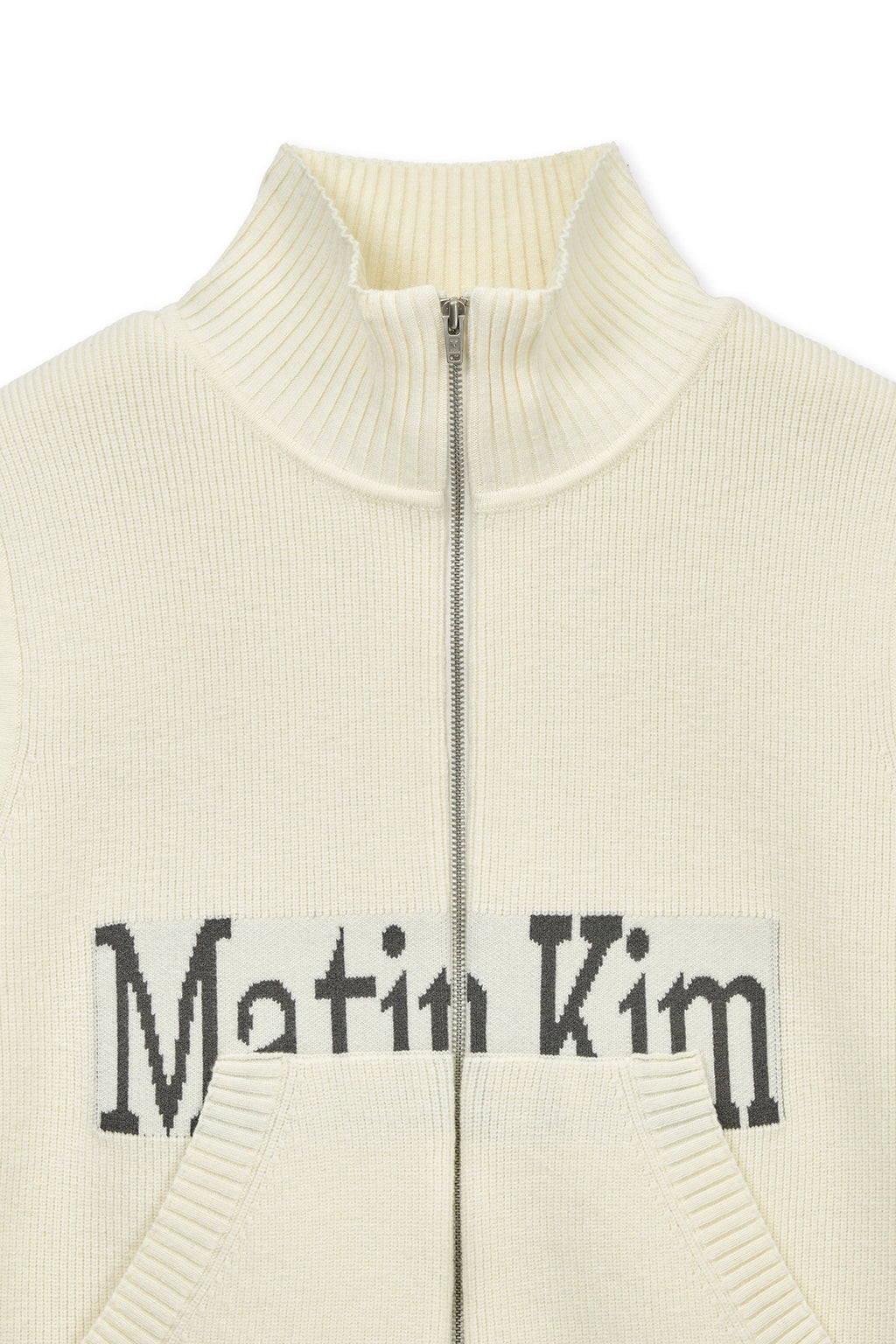 Matinkim Matin Kim Spell Point Knit Zip UP Vest IN Ivory
