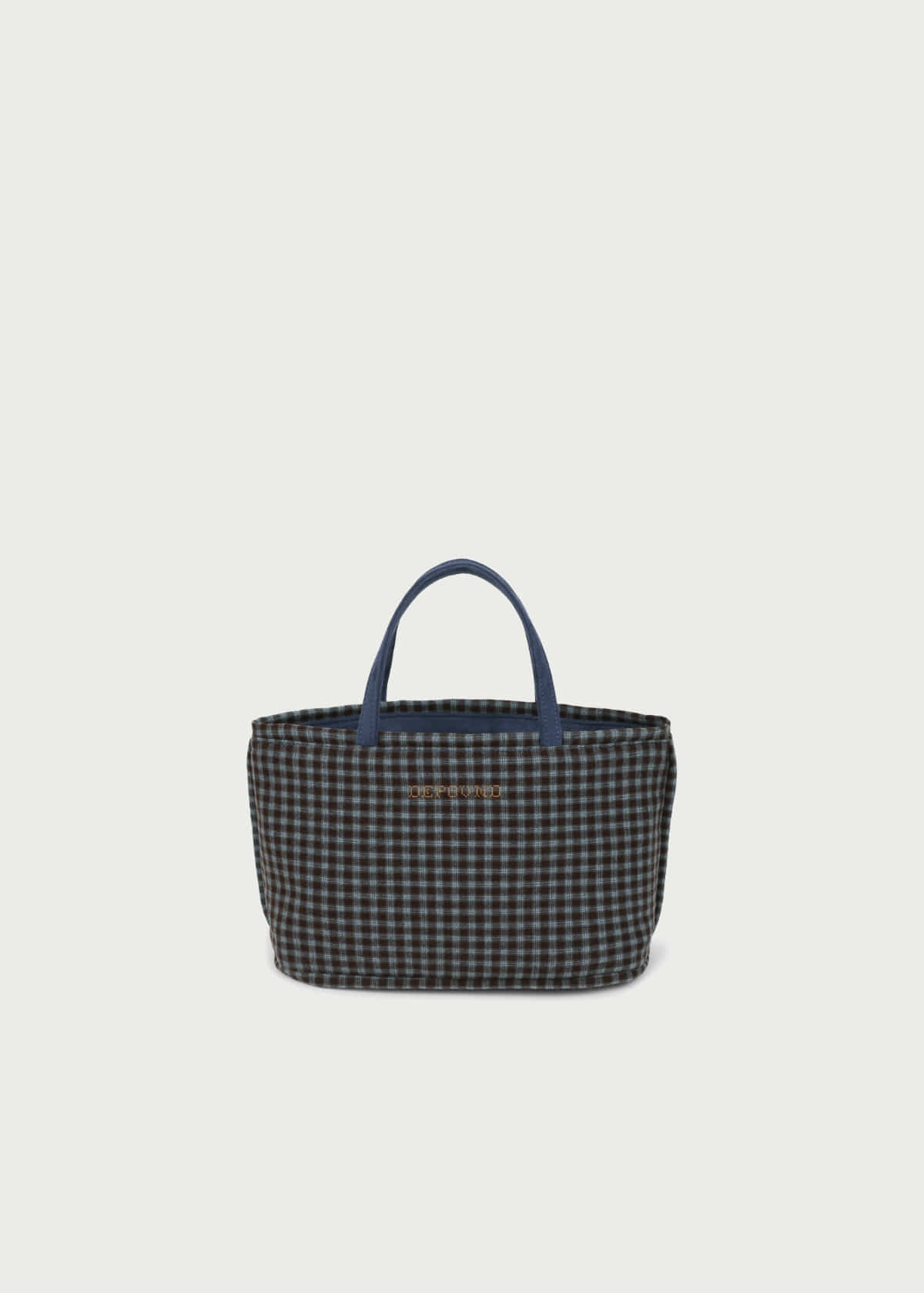 Depound timber bag (check) - blue