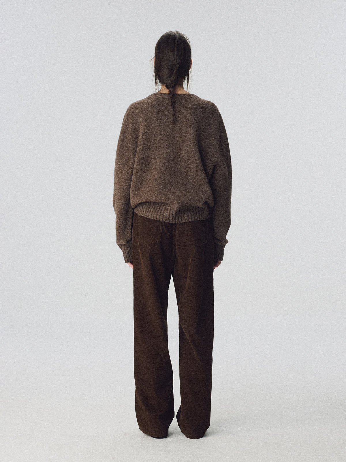 Nothing Written Kiri brushed wool pullover (Ash mocha brown)