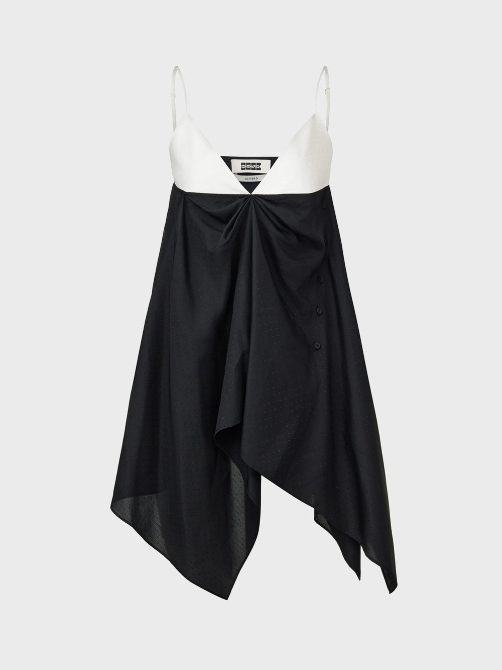 EENK Flowy Drape Sleeveless Top - Black